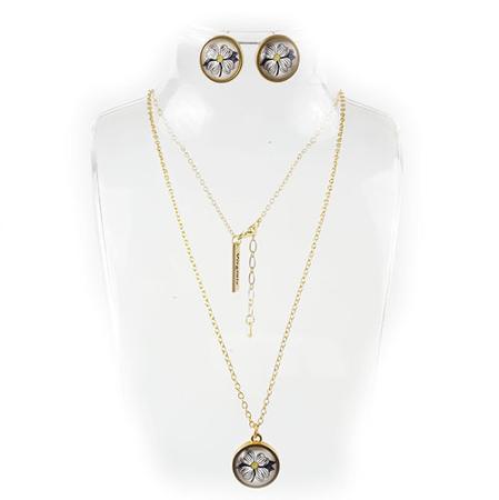 DOGWOOD BLOSSOM NECKLACE & EARRING SET