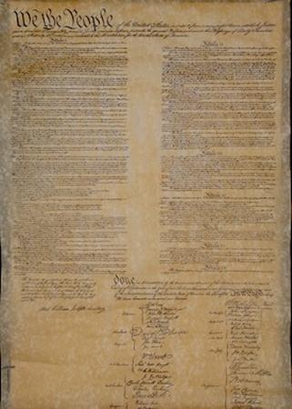 U.S. CONSTITUTION REPLICA ON PARCHMENT
