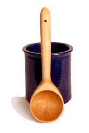 HANDMADE WOOD SOUP LADLE