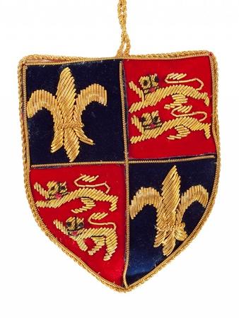 ST. NICOLAS ORNAMENT - FLEURS DE LIS AND LIONS SHIELD