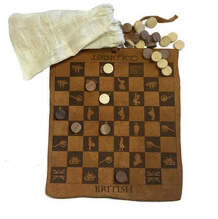 COLONIAL CHECKERS TRAVEL SET