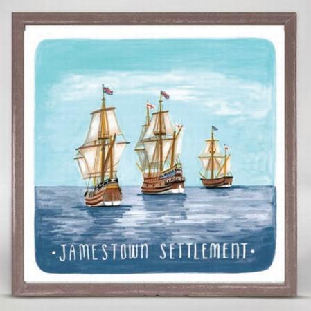 MINI CANVAS - JAMESTOWN SETTLEMENT SHIPS