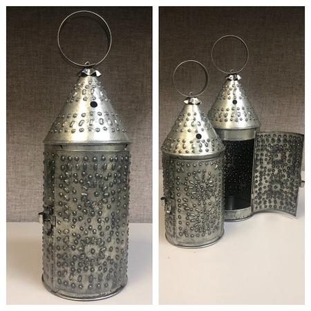 LARGE PUNCHED-TIN LANTERN