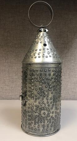 SMALL PUNCHED-TIN LANTERN