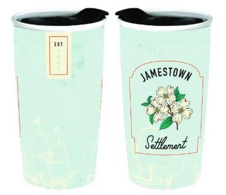 JAMESTOWN SETTLEMENT DOGWOOD TRAVEL MUG