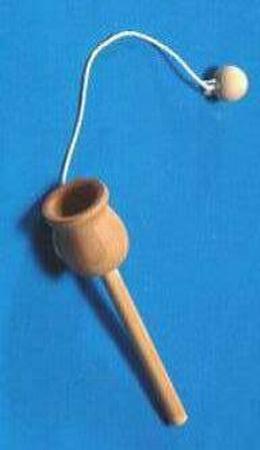 TOY CUP & BALL WOODEN GAME