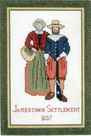 EARLY JAMESTOWN SETTLERS CROSS STITCH KIT