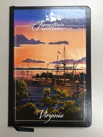 JAMESTOWN SETTLEMENT SHIPS AT SUNSET JOURNAL