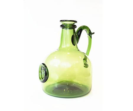 JAMESTOWN GLASS WINE DECANTER GREEN