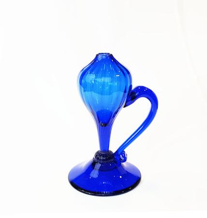 JAMESTOWN GLASS HAND BLOWN SPARKLE LAMP COBALT