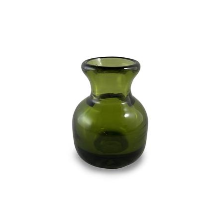 JAMESTOWN GLASS HAND BLOWN PHARMACEUTICAL PHIAL - GREEN