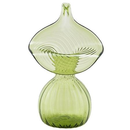 JAMESTOWN GLASS SMALL JACK IN THE PULPIT VASE GREEN